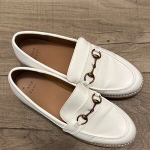 a new day Cream Loafers with Gold Accent